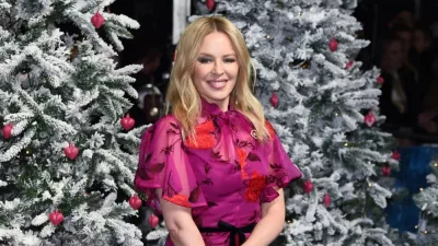 Kylie Minogue arriving for the "Last Christmas" premiere at the BFI Southbank^ London. LONDON^ UK. November 11^ 2019