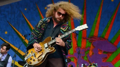 Jim James of My Morning Jacket performs at the 2016 New Orleans Jazz and Heritage Festival. New Orleans^ LA - April 29^ 2016