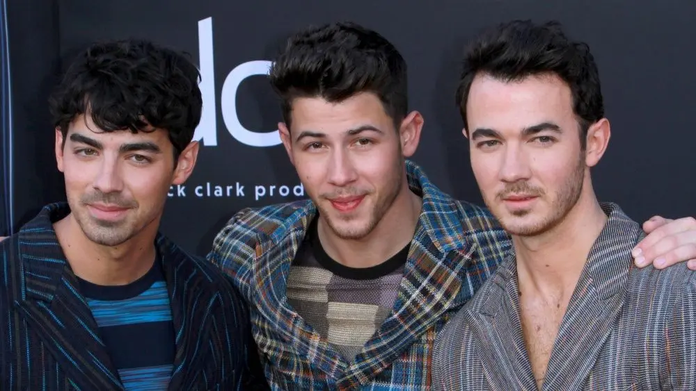 Joe Jonas^ Nick Jonas^ Kevin Jonas^ Jonas Brothers at the 2019 Billboard Music Awards at MGM Grand Garden Arena on May 1^ 2019 in Las Vegas^ NV