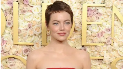 Emma Stone at the 82nd Annual Golden Globe Awards held at the Beverly Hilton Hotel in Beverly Hills^ USA on January 5^ 2025.