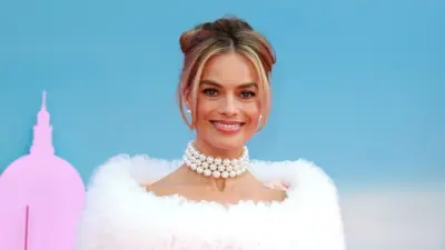 Margot Robbie attends the "Barbie" European Premiere at Cineworld Leicester Square in London^ England - July 12^ 2023