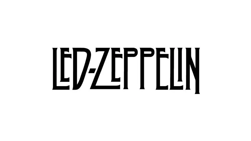 Musical groups logos. Led Zeppelin. Isolated music brand logo icons. Editorial music groups. Vector icons