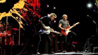 Roger Daltry and Pete Townshend opened "The Who Hits 50" tour in Pittsburgh with 'Who Are You' Wednesday^ March 16 at Consol Energy Center. Pittsburgh^ PA - March 16^ 2016