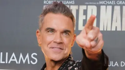 Robbie Williams attends the 'Better Man' premiere at the Capitol cinema on December 04^ 2024 in Madrid^ Spain.