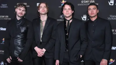 5 Seconds of Summer arrives for the G'Day USA Gala on January 25^ 2020 in Beverly Hills^ CA