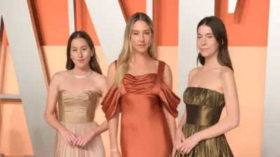 HAIM -- Alana Haim^ Este Haim and Danielle Haim -- at the Vanity Fair Party in Los Angeles^ CA. MAR 2^ 2025