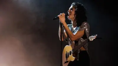 Conan Gray performs on stage at Sant Jordi Club on May 20^ 2022 in Barcelona^ Spain.