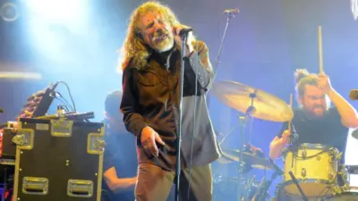 Led Zeppelin lead singer Robert Plant performs onstage at the 2016 Okeechobee Music and Arts Festival. Okeechobee^ Florida - March 5^ 2016