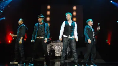 Backstreet Boys Band^ during show at Citibank Hall^ in the city of Rio de Janeiro^ Brazil Rio de Janeiro^ February 25^ 2011