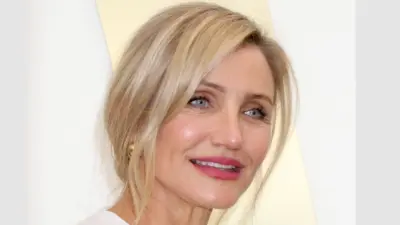 Cameron Diaz at the Apple TV Press Day at the Barker Hanger on February 3^ 2026 in Santa Monica^ CA