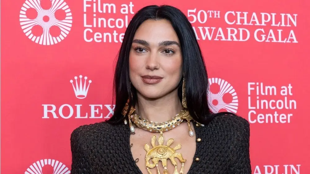 Dua Lipa attends 50th Chaplin Award Gala celebrating Pedro Almodovar to benefit Film at Lincoln Center at Alice Tully Hall New York^ NY - April 28^ 2025