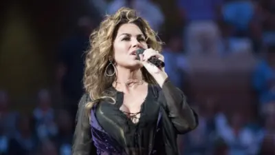 Shania Twain performs during opening ceremony at US Open Championships day 1 at Billie Jean King Tennis center New York^ NY USA - August 28^ 2017
