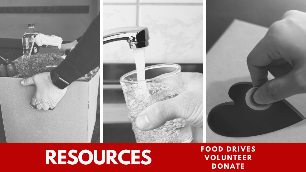 resources food drives, volunteer, donate