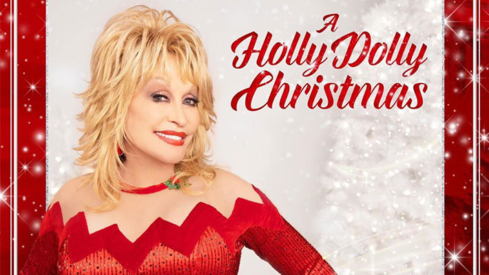 Cover art for Dolly Parton's "A Holly Dolly Christmas" Album