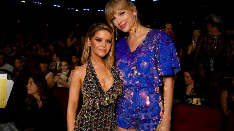 Maren Morris and Taylor Swift hugging