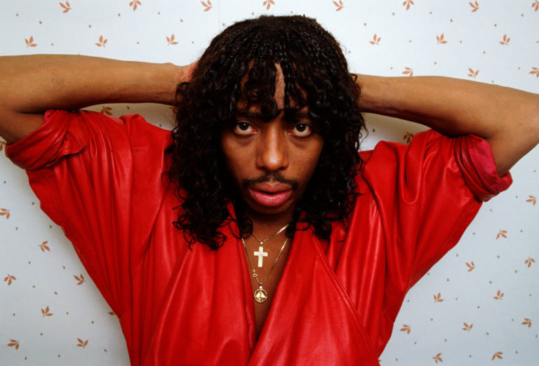 WEST HOLLYWOOD, CA - 1987: "Super Freak" funk and soul singer Rick James poses during a 1987 West Hollywood, California photo session. Plagued with a history of drug and alcohol abuse, James died of apparent natural causes in 2004.