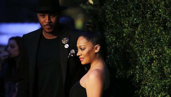 NEW YORK, NY - APRIL 18: Carmelo Anthony and La La Anthony attend the 11th Annual Chanel Tribeca Film Festival Artists Dinner at Balthazar on April 18, 2016 in New York City. (Photo by Jemal Countess/Getty Images)