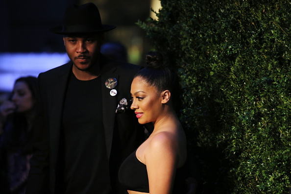 NEW YORK, NY - APRIL 18: Carmelo Anthony and La La Anthony attend the 11th Annual Chanel Tribeca Film Festival Artists Dinner at Balthazar on April 18, 2016 in New York City. (Photo by Jemal Countess/Getty Images)