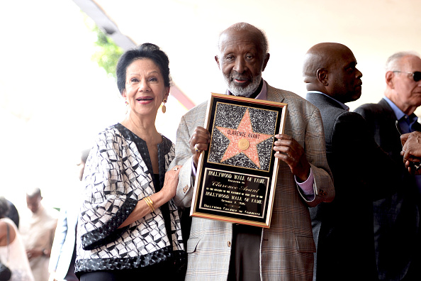 Music Executive Clarence Avant (R) and his wife Jacqueline Avant attend a ceremony honoring him with a star on the Hollywood Walk of Fame on October 7, 2016 in Hollywood, California.