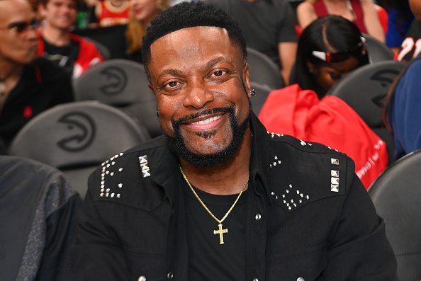 Actor Chris Tucker attends Game Three of the Eastern Conference First Round between the Miami Heat and the Atlanta Hawks at State Farm Arena on April 22, 2022 in Atlanta, Georgia