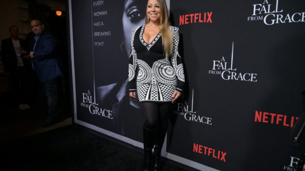 NEW YORK, NEW YORK - JANUARY 13: Mariah Carey attends Tyler Perry's "A Fall From Grace" New York premiere at Metrograph on January 13, 2020 in New York City.