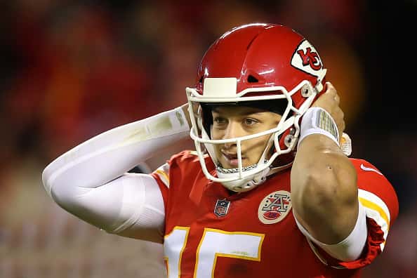 Kansas City Chiefs quarterback Patrick Mahomes (15) in the third quarter of an NFL game between the Oakland Raiders and Kansas C