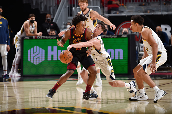 Pacers guard T.J. McConnell steals a ball on Wednesday night.