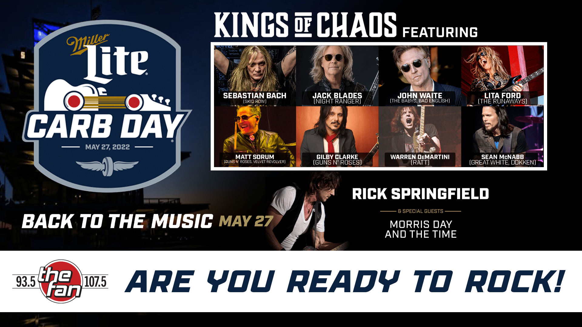 Event Header for Kings Of Chaos That Will Be At Carb Day