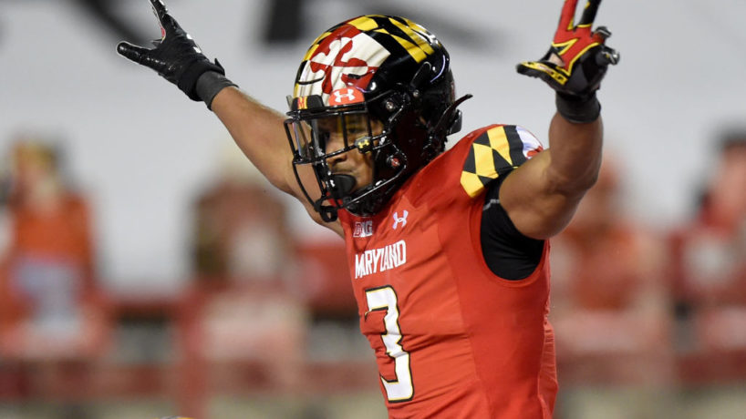 Maryland safety Nick Cross reacts after a big play.