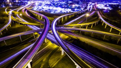 Sky view of the interchange of Highway 183 and MoPac
