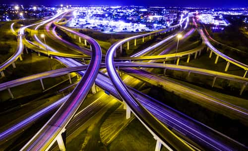 Sky view of the interchange of Highway 183 and MoPac