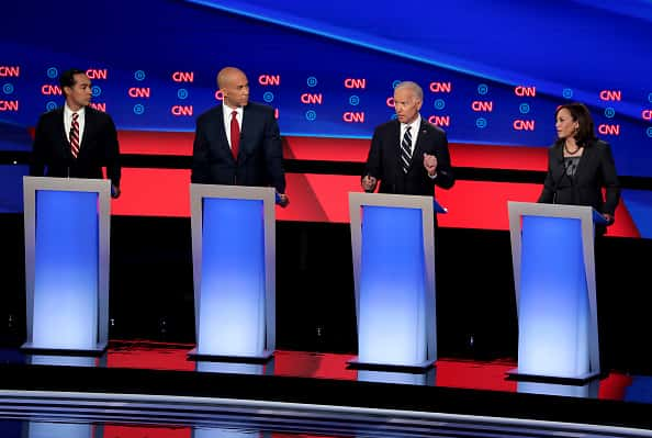 People: Joe Biden, Cory Booker, Kamala Harris, Julian Castro:Getty Images