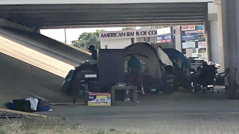 One of Austin's many homeless camps