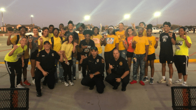 Chief David Carter's Twitter page Photo of UTPD cops in Odessa Texas with UTPB students