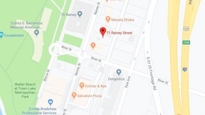 Map showing 71 Rainey Street