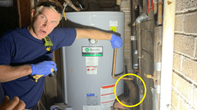 the man stuck is circled in yellow