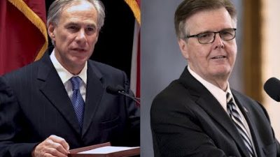 Texas Gov Greg Abbott and Lt. Gov Dan Patrick
