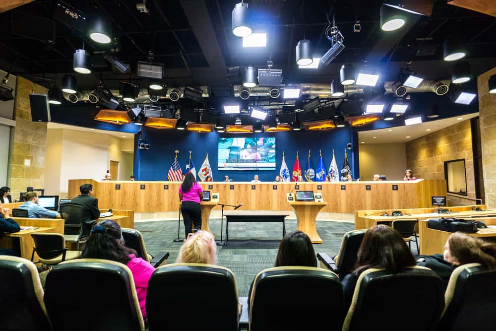 Austin city council chamber