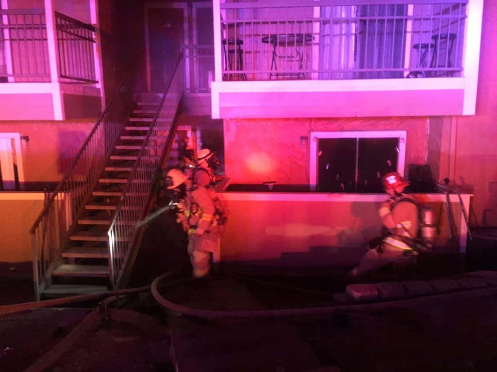 Austin Firefighters at Apartment Fire