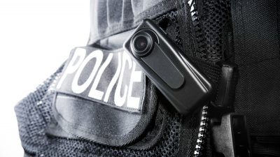 police vest with body camera