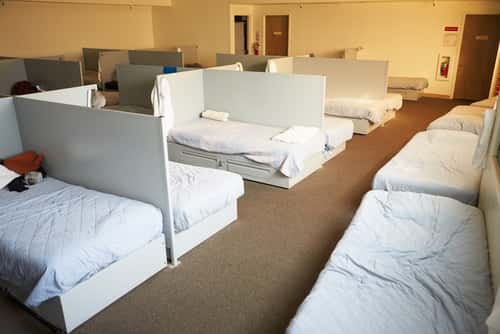 beds in homeless shelter