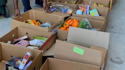 Food donations being collected