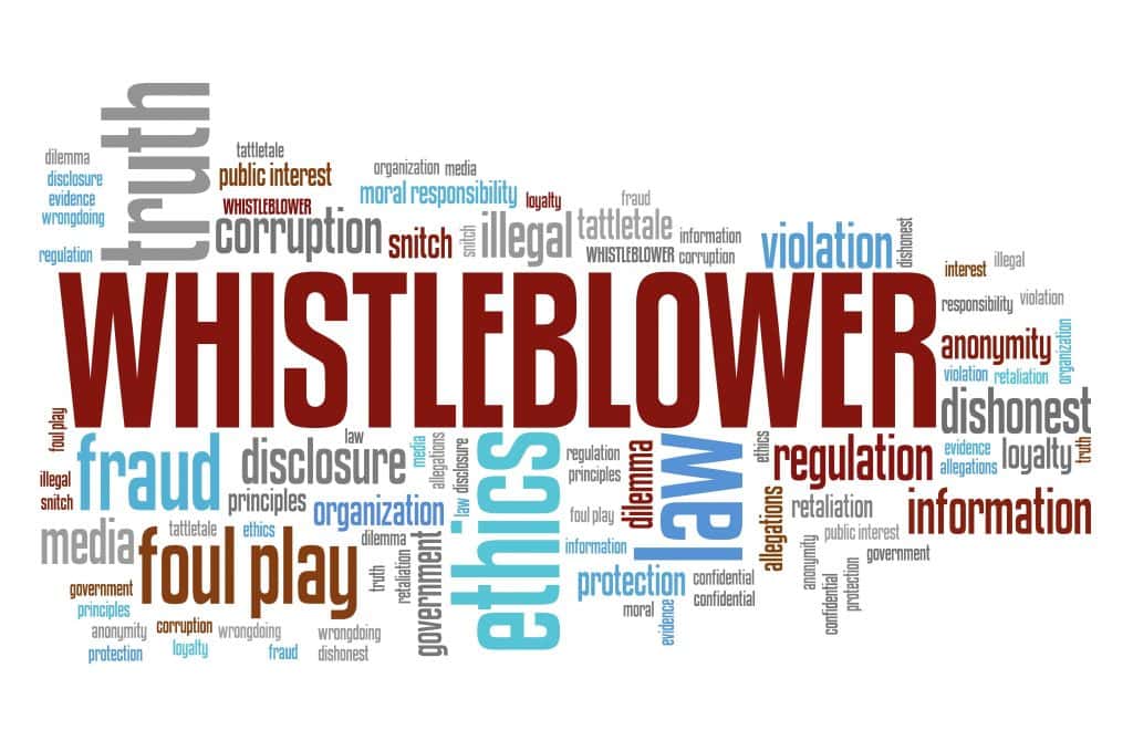 Whistleblower graphic montage