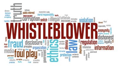 Whistleblower graphic montage