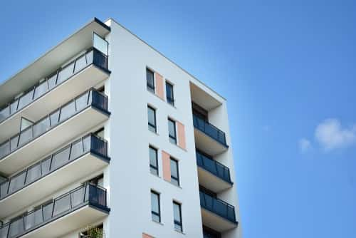 Exterior of an apartment building