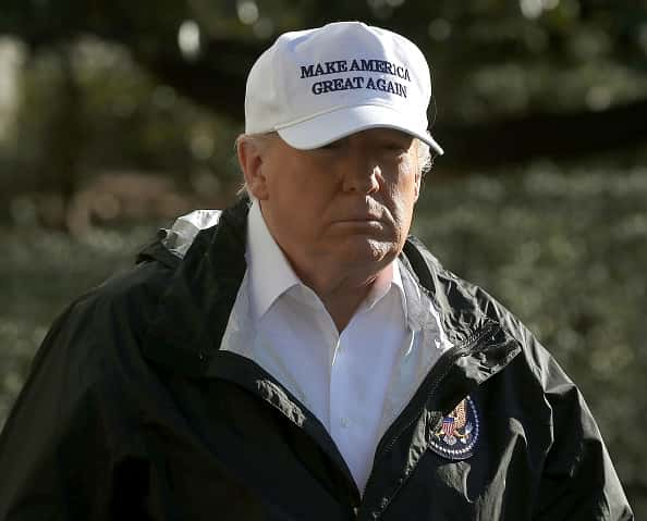 President Trump wearing "Make America Great Again" hat