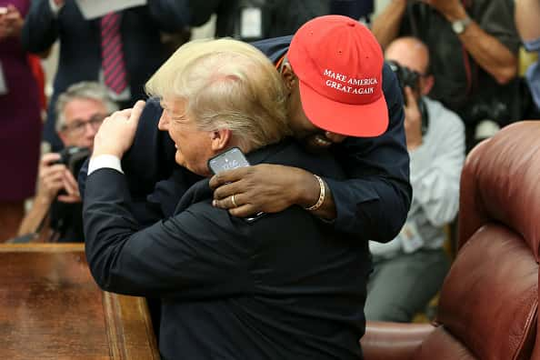 Donald Trump, Kanye West: Getty Images