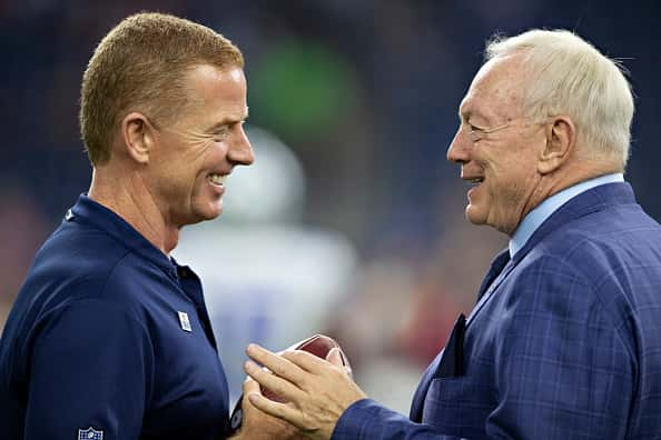 Dallas Cowboys v Houston Texans People: Jason Garrett, Jerry Jones:Getty Images