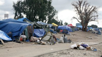 Picture of a homeless camp