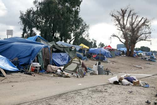 Picture of a homeless camp